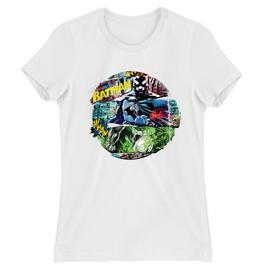 Fehér Batman női rövid ujjú póló - Batman Circle