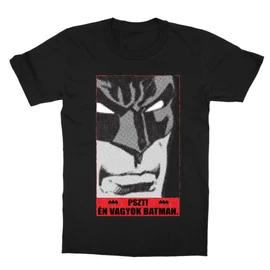Fekete Batman gyerek rövid ujjú póló - Pszt! Én vagyok Batman