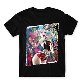 Fekete Harley Quinn férfi rövid ujjú póló - Harley Poster