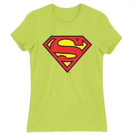 Almazöld Superman - női rövid ujjú póló - Classic Logó