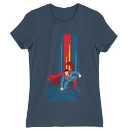 Denim Superman női rövid ujjú póló - Superman Smash