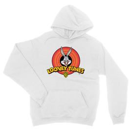 Fehér Bolondos dallamok unisex kapucnis pulóver - Bugs Bunny Logo