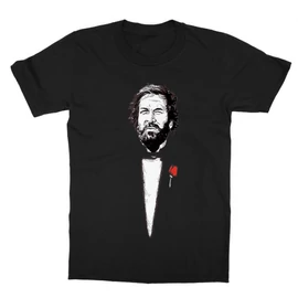 Fekete Bud Spencer gyerek rövid ujjú póló - A Keresztapa