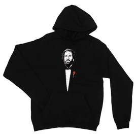 Fekete Bud Spencer unisex kapucnis pulóver