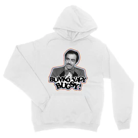 Fehér Bud Spencer unisex kapucnis pulóver - Bunkó vagy Bugsy!