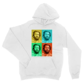 Fehér Bud Spencer unisex kapucnis pulóver - Colors