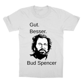 Fehér Bud Spencer gyerek rövid ujjú póló - Gut Besser