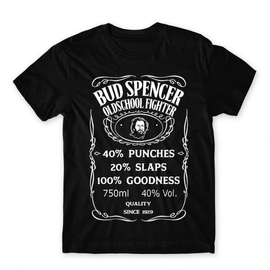 Fekete Bud Spencer férfi rövid ujjú póló - Jack Daniel’s