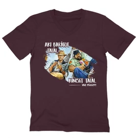 Bordó Kincs, ami nincs férfi V-nyakú póló