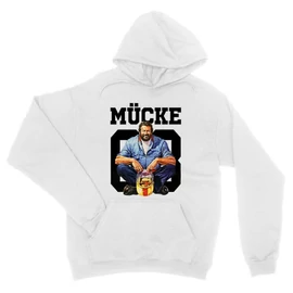 Fehér Bud Spencer unisex kapucnis pulóver - Mücke