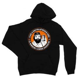 Fekete Bud Spencer unisex kapucnis pulóver - Puffin lekvár