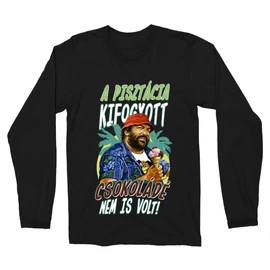 Fekete Bud Spencer férfi hosszú ujjú póló - Pisztácia