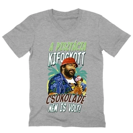 Sportszürke Bud Spencer férfi V-nyakú póló - Pisztácia