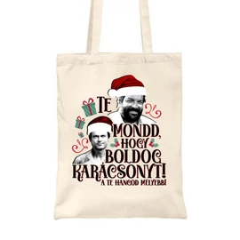 Homok Bud Spencer vászontáska - Te mondd, hogy boldog Karácsonyt