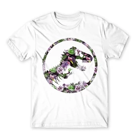 Fehér Tropical Jurassic Logo férfi rövid ujjú póló