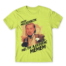 Almazöld Leonardo DiCaprio mém férfi rövid ujjú póló - Mikor megkérdezik...