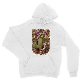 Fehér Minecraft unisex kapucnis pulóver - Art Nouveau
