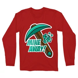 Piros Minecraft férfi hosszú ujjú póló - Mine Away