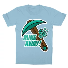 Világoskék Minecraft gyerek rövid ujjú póló - Mine away