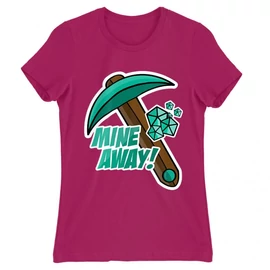 Pink Minecraft női rövid ujjú póló - Mine away