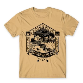 Homok Minecraft férfi rövid ujjú póló - Overworld