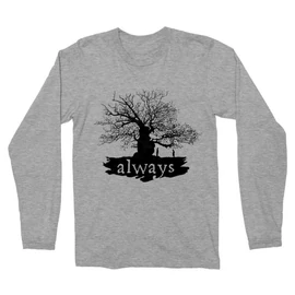 Sportszürke Harry Potter férfi hosszú ujjú póló - Always Tree silhouette