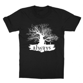 Fekete Harry Potter gyerek rövid ujjú póló - Always Tree silhouette