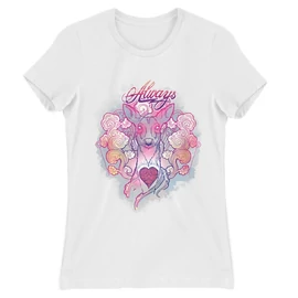 Fehér Harry Potter női rövid ujjú póló - Always deer