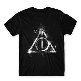 Fekete Harry Potter férfi rövid ujjú póló - Deathly hallows symbol
