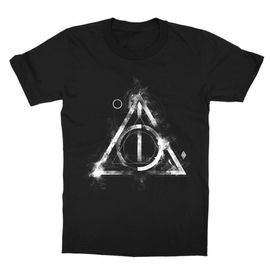 Fekete Harry Potter gyerek rövid ujjú póló - Deathly hallows symbol