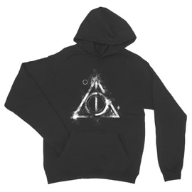 Sötétszürke Harry Potter unisex kapucnis pulóver - Deathly hallows symbol