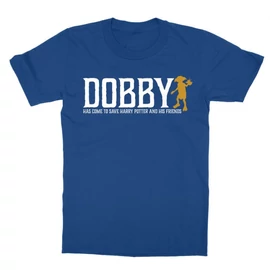 Királykék Harry Potter gyerek rövid ujjú póló - Dobby saves Harry