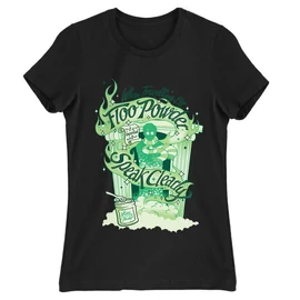 Fekete Harry Potter női rövid ujjú póló - Floo powder