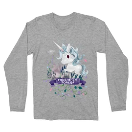 Sportszürke Harry Potter férfi hosszú ujjú póló - Forbidden Forest Watercolor