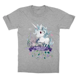 Sportszürke Harry Potter gyerek rövid ujjú póló - Forbidden Forest Watercolor