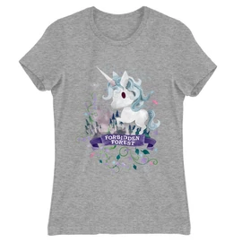 Sportszürke Harry Potter női rövid ujjú póló - Forbidden Forest Watercolor