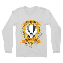 Fehér Harry Potter férfi hosszú ujjú póló - Future Hufflepuff