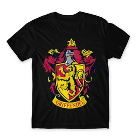 Fekete Harry Potter férfi rövid ujjú póló - Griffendél Logo