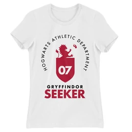 Fehér Harry Potter női rövid ujjú póló - Gryffindor Seeker