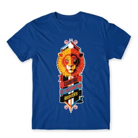 Királykék Harry Potter férfi rövid ujjú póló - Gryffindor values