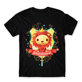 Fekete Harry Potter férfi rövid ujjú póló - Gryffindor Watercolor