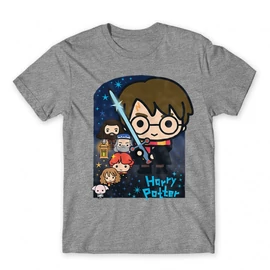 Sportszürke Harry Potter férfi rövid ujjú póló - Harry Potter chibi poster