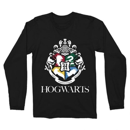 Fekete Harry Potter férfi hosszú ujjú póló - Hogwarts Alumni