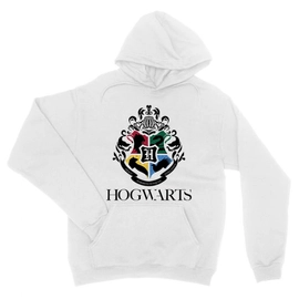 Fehér Harry Potter unisex kapucnis pulóver - Hogwarts Alumni