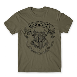 Cink Harry Potter férfi rövid ujjú póló - Hogwarts outline logo