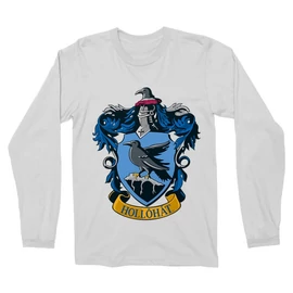 Fehér Harry Potter férfi hosszú ujjú póló - Hollóhát Logo