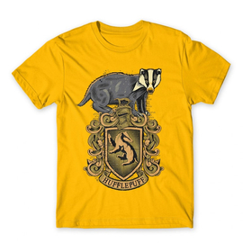 Sárga Harry Potter férfi rövid ujjú póló - Hufflepuff