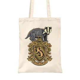 Fekete Harry Potter vászontáska - bevásárlótáska - Hufflepuff