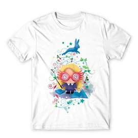 Fehér Harry Potter férfi rövid ujjú póló - Luna Lovegood Watercolor