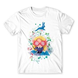 Fehér Harry Potter férfi rövid ujjú póló - Luna Lovegood Watercolor